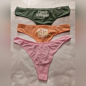 Victoria Secret PINK Seamless Thong Set Medium NWT